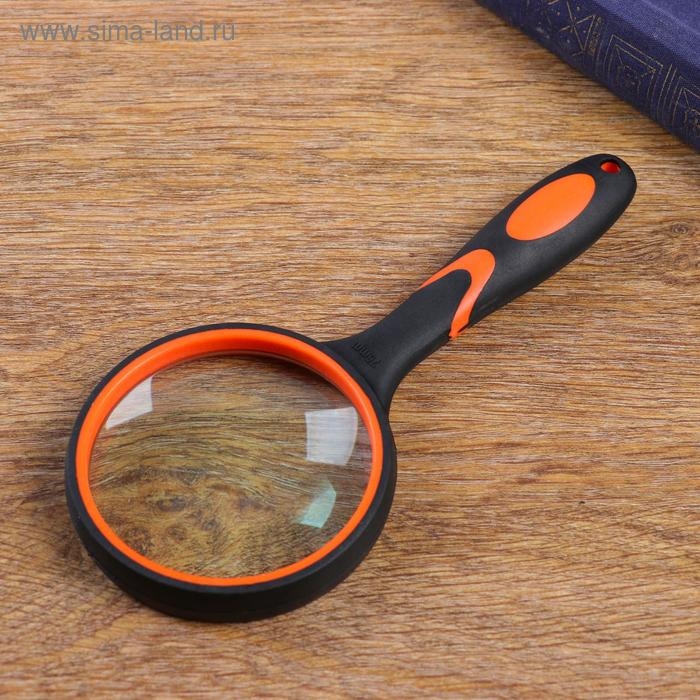 Лупа классическая, прорезиненный корпус 5х, d=7,5см, микс Лупа классическая, прорезиненный корпус 5х, d=7,5см, микс