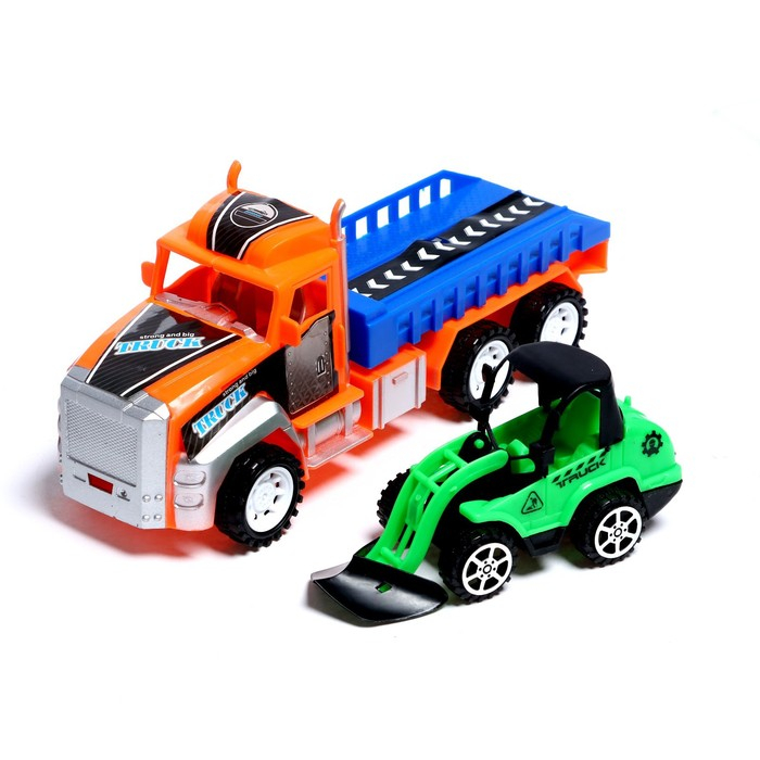 Грузовик инерционный &laquo;Перевозчик&raquo; с погрузчиком, цвета МИКС