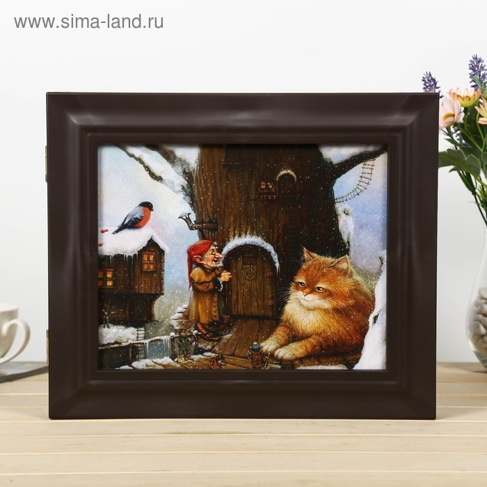 Ключница Ключница "Домик гномика" Венге 26х31х4,5 см