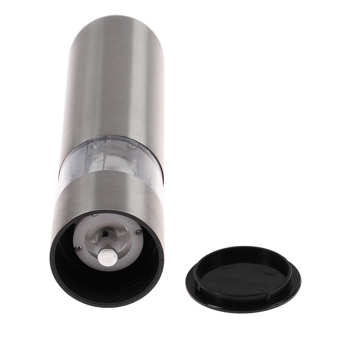 Мельница электрическая Luazon LET-002, металл, от батареек, серебристая Мельница электрическая Luazon LET-002, металл, от батареек, серебристая