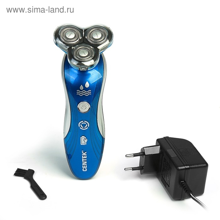 Электробритва Centek CT-2170, 3 Вт, роторная, 3 плавающие головки, черно-голубая Электробритва Centek CT-2170, 3 Вт, роторная, 3 плавающие головки, черно-голубая