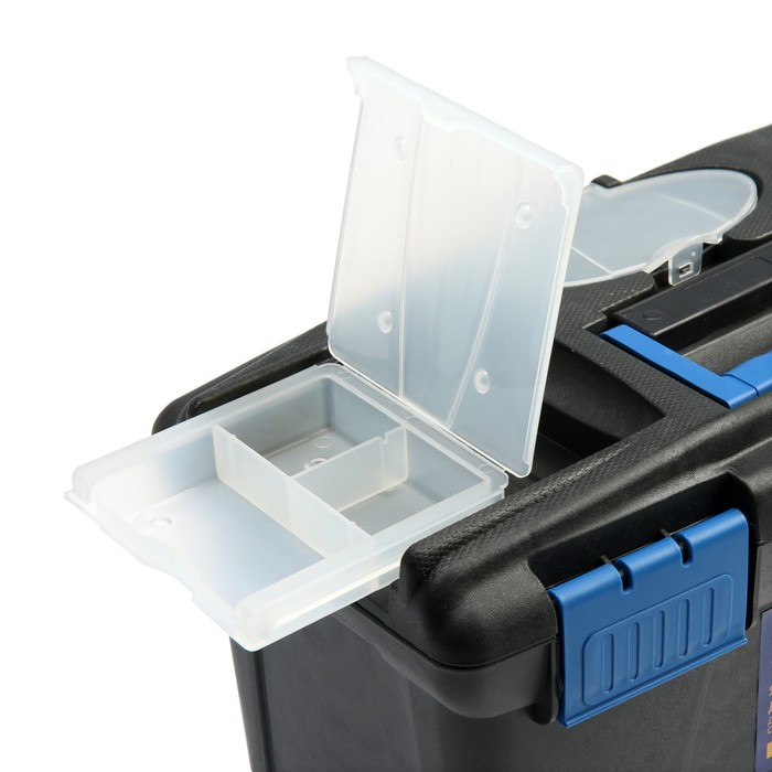 Ящик для инструмента ТУНДРА, 13 Ящик для инструмента ТУНДРА, 13", 320 х 175 х 160 мм, пластиковый, два органайзера