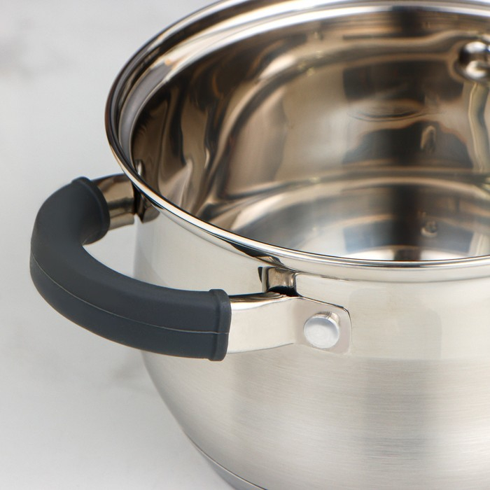 Кастрюля «Ирида», 1.9 л, d=16 см, капсульное дно, индукция Кастрюля «Ирида», 1.9 л, d=16 см, капсульное дно, индукция