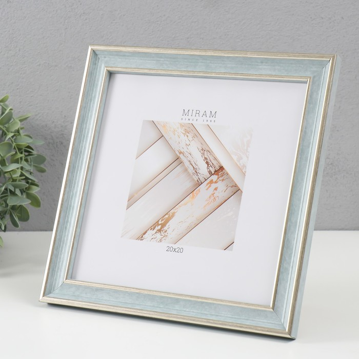 Фоторамка пластик Фоторамка пластик "МИРАМ" 20х20 см, 642498 морской (пластиковый экран)