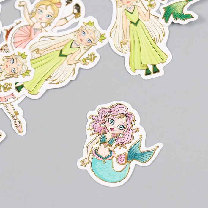 Наклейки для творчества Наклейки для творчества "Малышки" тиснение серебро набор 48 шт 9х7х0,8 см