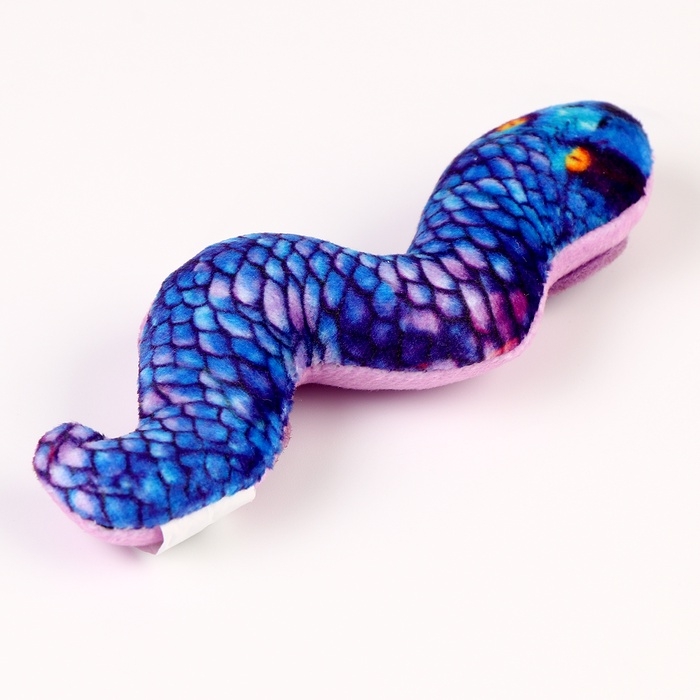 Магнит новогодний мягкий «Змея», синяя Магнит новогодний мягкий «Змея», синяя