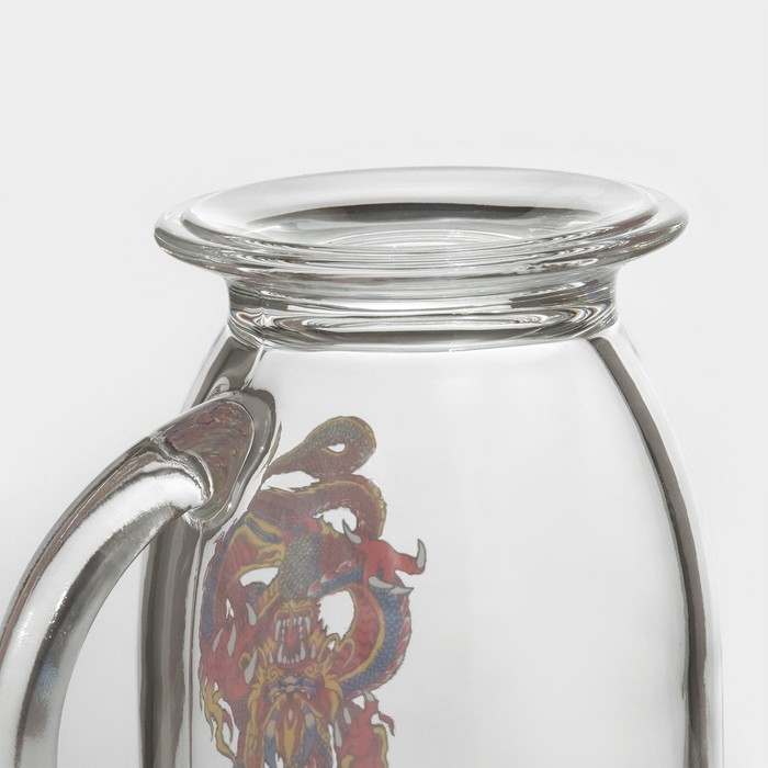 Кружка стеклянная «Огненный змей», 450 мл