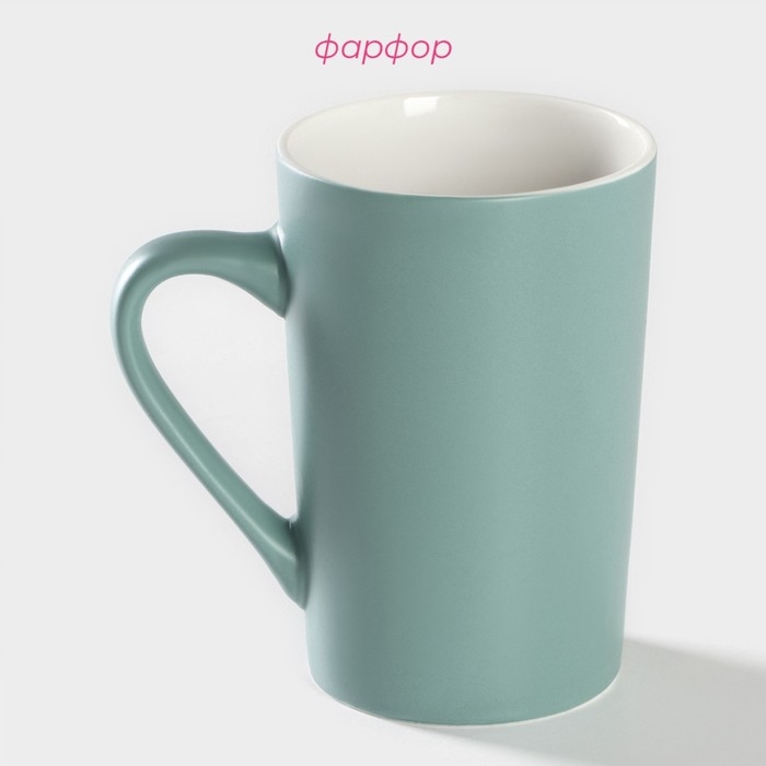 Кружка фарфоровая Доляна Good morning. Home, 385 мл, цвет голубой Кружка фарфоровая Доляна Good morning. Home, 385 мл, цвет голубой