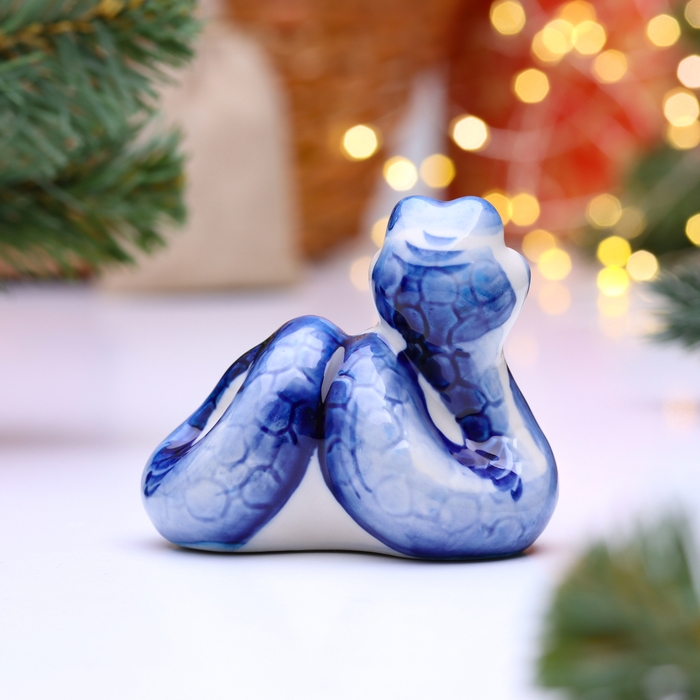 Новый год. Сувенир символ года Новый год. Сувенир символ года "Питон", гжель