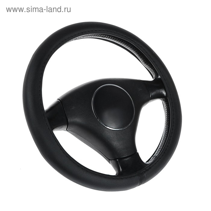 Оплетка на руль TORSO, полиуретан, размер 38 см, черный Оплетка на руль TORSO, полиуретан, размер 38 см, черный