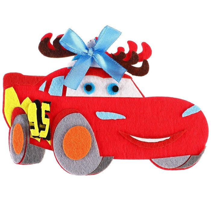 Набор для творчества на Новый год Набор для творчества на Новый год "Подвеска из фетра", Тачки