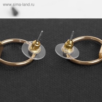 Серьги висячие со стразами «Голливуд» нити на кольце, цвет белый в золоте, 16 см