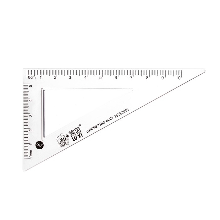 Набор геометрический Набор геометрический "Аниме", (линейка, транспортир, 2 угольника) в пенале, МИКС