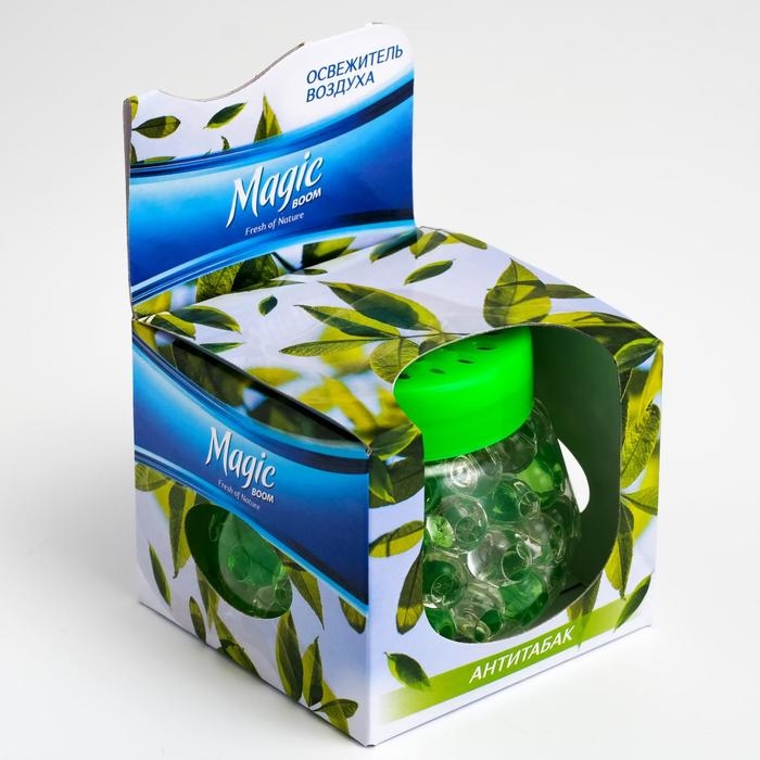 Освежитель воздуха Magic Boom, гелевый  Освежитель воздуха Magic Boom, гелевый "Антитабак" 100 г