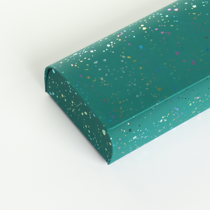 Футляр для очков на хлопушке, длина 15,5 см, цвет зелёный Футляр для очков на хлопушке, длина 15,5 см, цвет зелёный