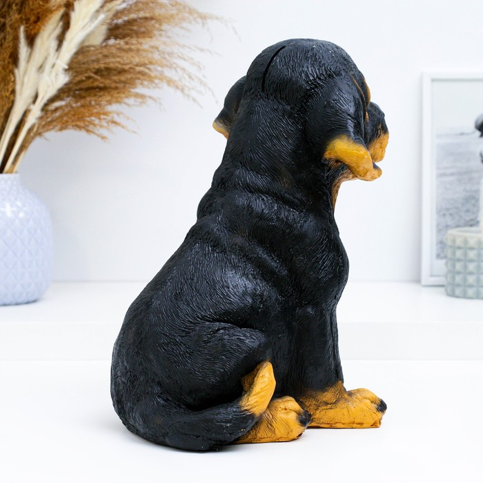 Копилка Копилка "Щенок Ротвейлера" сидит, 23х19х28см