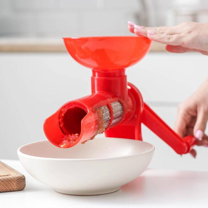 Соковыжималка для томатов Доляна, 27 см, цвет красный Соковыжималка для томатов Доляна, 27 см, цвет красный