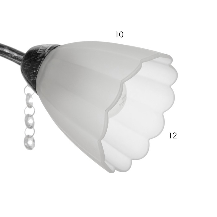 Люстра Люстра "Адель" 2x40Вт E27 черный 48х46х17 см