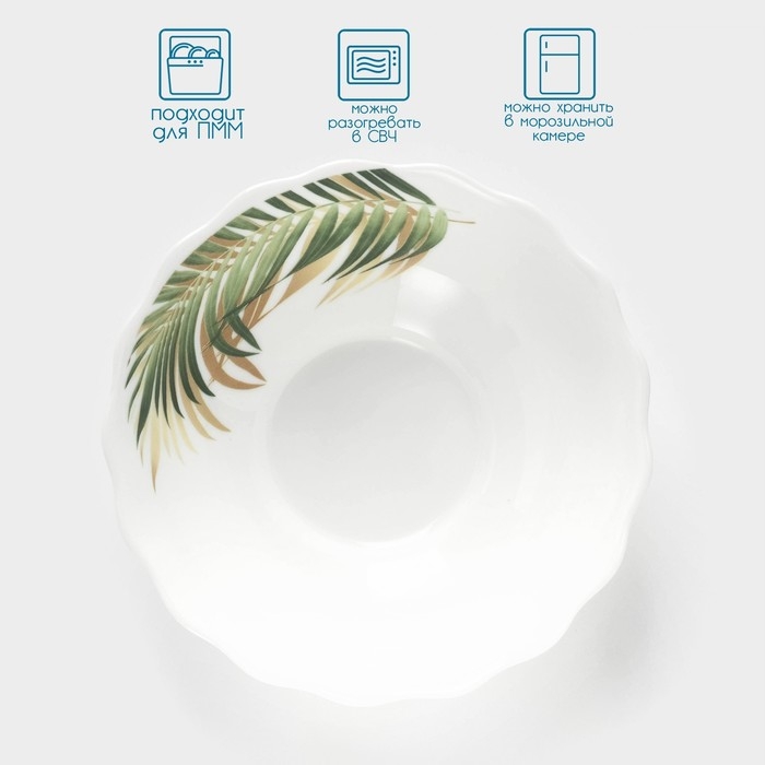 Салатник Avvir «Юкка», 430 мл, d=15,5 см, стеклокерамика, цвет белый Салатник Avvir «Юкка», 430 мл, d=15,5 см, стеклокерамика, цвет белый