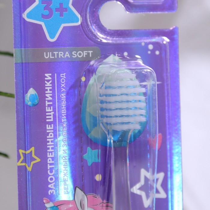 Зубная щетка для детей Evermex с единорогом мягкая щетина Зубная щетка для детей Evermex с единорогом мягкая щетина