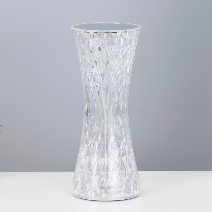 Настольная лампа с ПДУ Настольная лампа с ПДУ "Кристалл" LED 16 цветов RGB сенсорная USB 8x8x19 см RISALUX