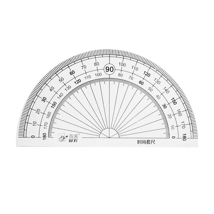 Набор геометрический Набор геометрический "Аниме", (линейка, транспортир, 2 угольника) в пенале, МИКС