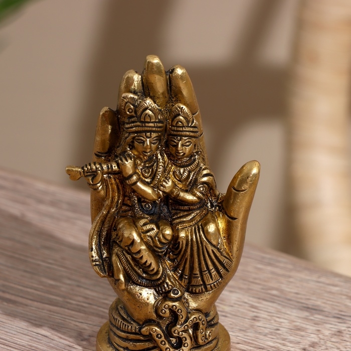Сувенир Сувенир "Радха и Кришна" латунь 10 см