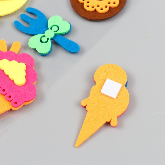 Наклейка фетр Наклейка фетр "Сладости" 21х12,3 см