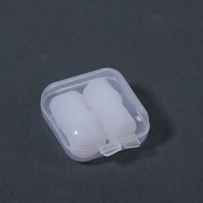 Беруши, набор - 2 пары, в пластиковом футляре, цвет белый Беруши, набор - 2 пары, в пластиковом футляре, цвет белый