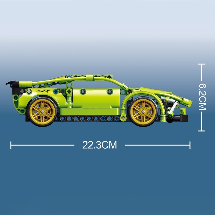 Конструктор гоночная машина DECOOL MecFactor, инерционный, 248 деталей, 6+ Конструктор гоночная машина DECOOL MecFactor, инерционный, 248 деталей, 6+