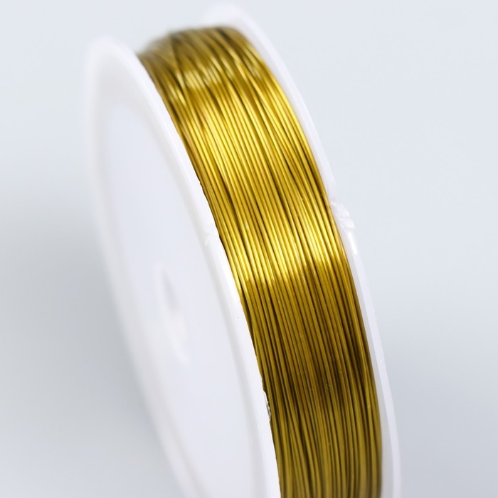 Проволока для бисера 0,5 мм, 40 м, золото Проволока для бисера 0,5 мм, 40 м, золото