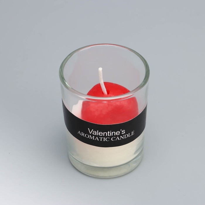 Свеча ароматическая в стакане  Свеча ароматическая в стакане "Scented Candle", жасмин, 5х6,5 см