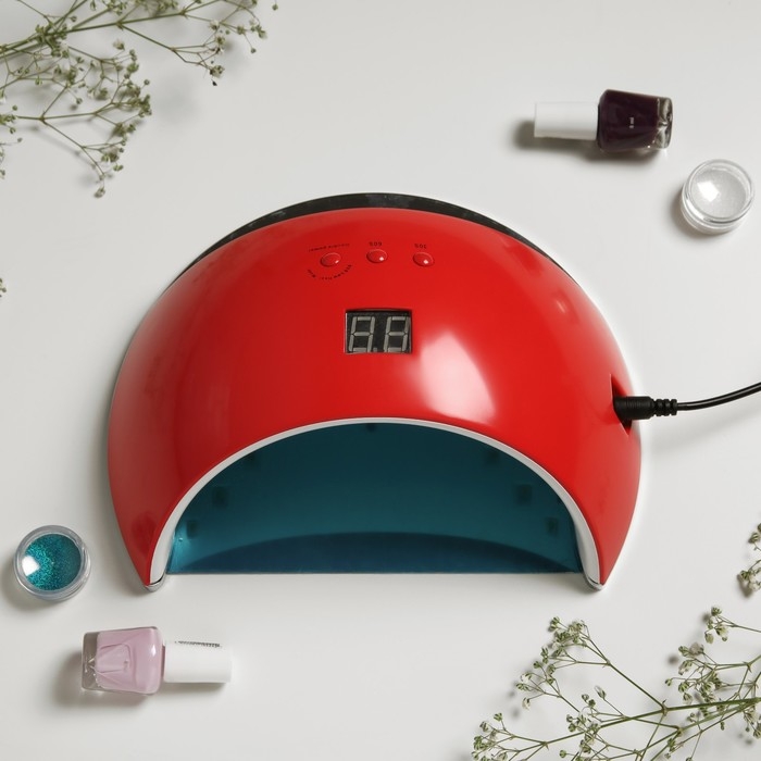 Лампа для гель-лака Luazon LUF-22, LED, 48 Вт, 21 диод, таймер 30/60/99 с, 220 В, красная Лампа для гель-лака Luazon LUF-22, LED, 48 Вт, 21 диод, таймер 30/60/99 с, 220 В, красная