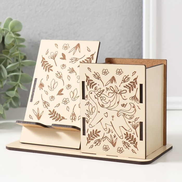 Органайзер настольный Органайзер настольный "Единорожка" 18х12,5х9 см (набор 9 деталей)