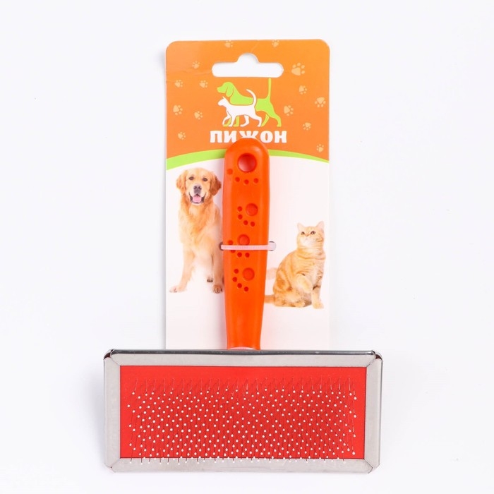 Пуходерка  Пуходерка "Лапки" большая с каплями, 12 х 13 см, оранжевая