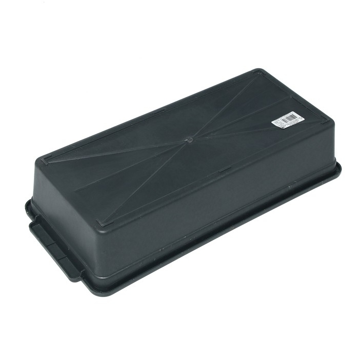 Ящик для рассады, 45 × 20 × 10 см, с ручками, 5 л, чёрный Ящик для рассады, 45 × 20 × 10 см, с ручками, 5 л, чёрный