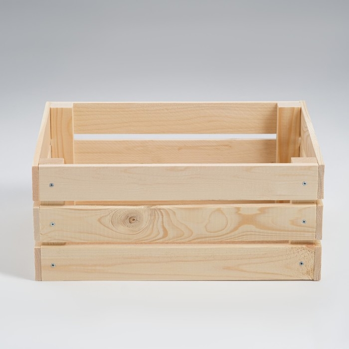 Ящик деревянный для стеллажей 25х35х15 см Ящик деревянный для стеллажей 25х35х15 см