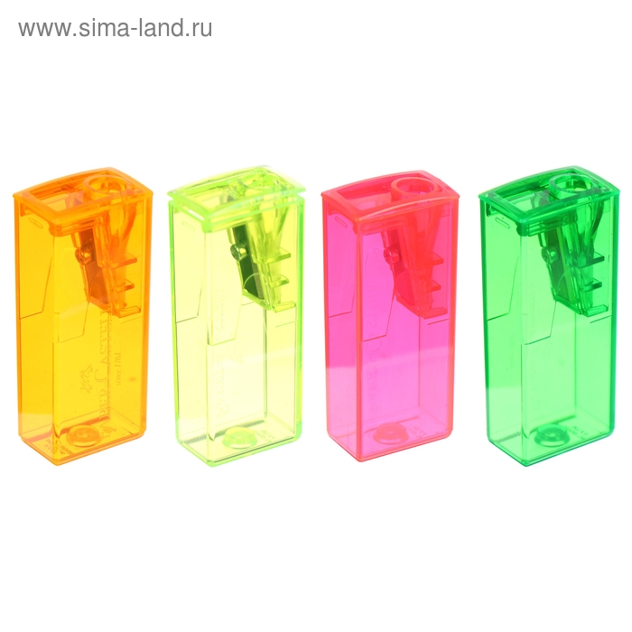 Точилка 1 отверстие с контейнером Faber-Castell 5815 микс*5 цветов, флуоресцентные цвета Точилка 1 отверстие с контейнером Faber-Castell 5815 микс*5 цветов, флуоресцентные цвета