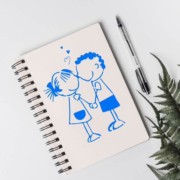 Трафарет пластик "Малыши" набор 6 шт 13х13 см