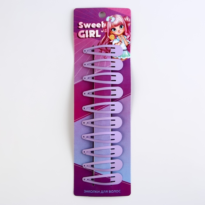 Заколки для волос Sweet girl, 10 шт., 5 х 1 см Заколки для волос Sweet girl, 10 шт., 5 х 1 см