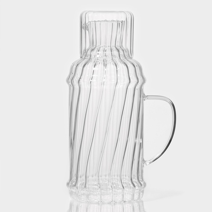 Кувшин «Жакоб», 1,8 л, 16,5×12,5×27 см, стекло, стакан в комплекте