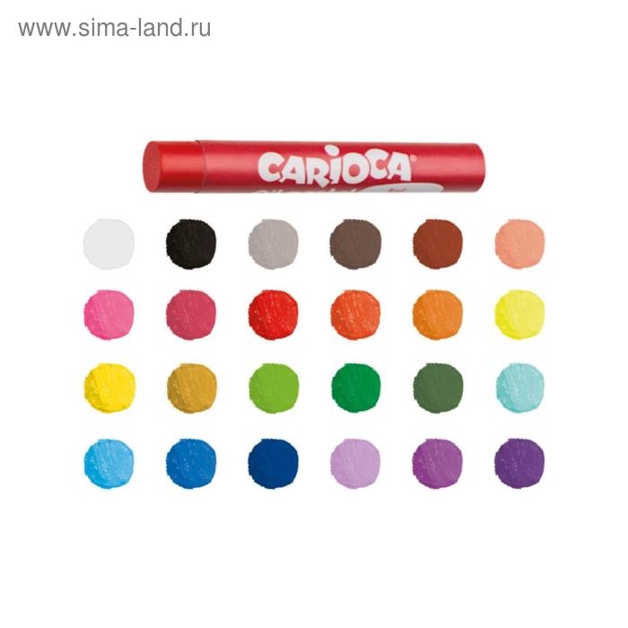 Пастель масляная 24 цвета, Carioca Oil Pastel, премиум яркая, супермягкая, картон, европодвес Пастель масляная 24 цвета, Carioca Oil Pastel, премиум яркая, супермягкая, картон, европодвес
