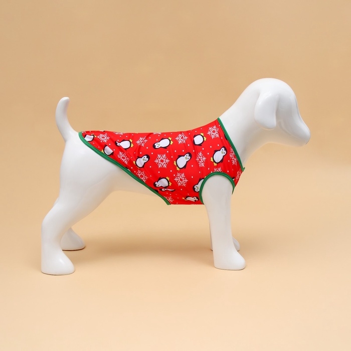 Новый год. Майка  Новый год. Майка "Новогодние ночь", размер L (ДС 35, ОШ 35, ОГ 45 см), красная