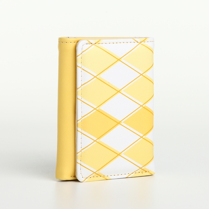 Кошелёк женский на кнопке, цвет жёлтый Кошелёк женский на кнопке, цвет жёлтый