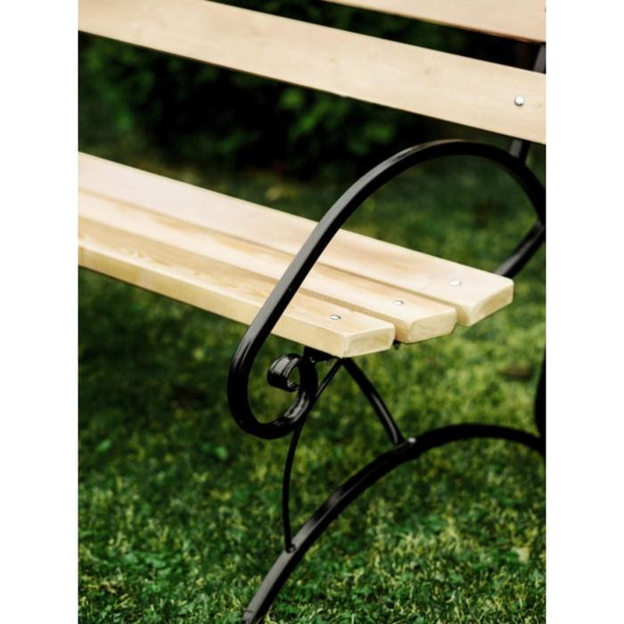 Скамейка для улицы Скамейка для улицы "Бульвар" деревянная, металлический каркас, 1.5х1х0.9 м, кованая