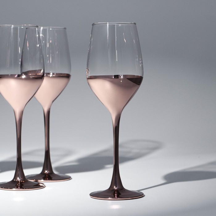 Набор стеклянных бокалов для вина «Электрическая медь», 270 мл, 4 шт Набор стеклянных бокалов для вина «Электрическая медь», 270 мл, 4 шт