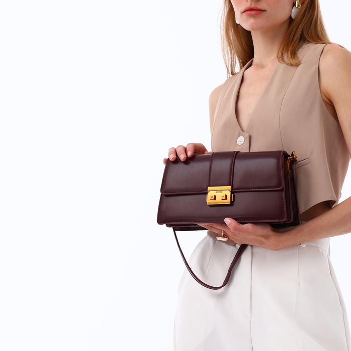 Сумка женская TEXTURA, средний размер, цвет тёмно-коричневый Сумка женская TEXTURA, средний размер, цвет тёмно-коричневый