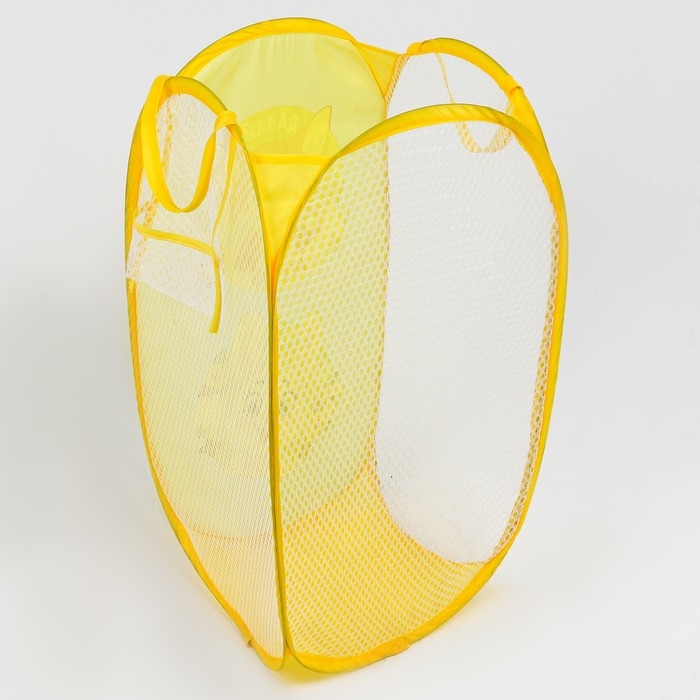 Корзина для хранения игрушкек «Давай играть», 57 х 34 х 34 см, жёлтая Корзина для хранения игрушкек «Давай играть», 57 х 34 х 34 см, жёлтая