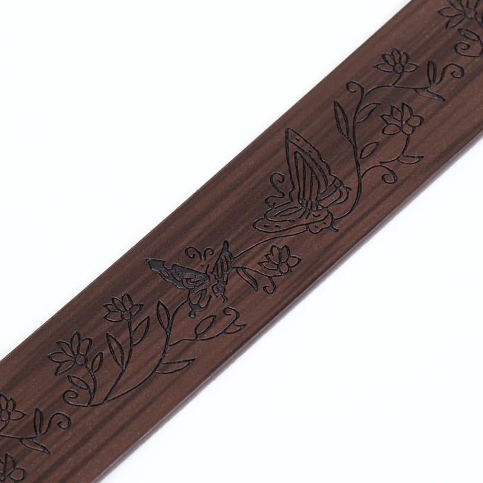 Ошейник с основой из термопластичной резины Ошейник с основой из термопластичной резины "Бабочки", 60 х 3 см, ОШ 43-53, коричневый