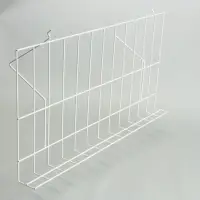 Полка проволочная для экономпанелей, наклонная, 30 градусов, 60&times;33.4&times;16.5 см, белая